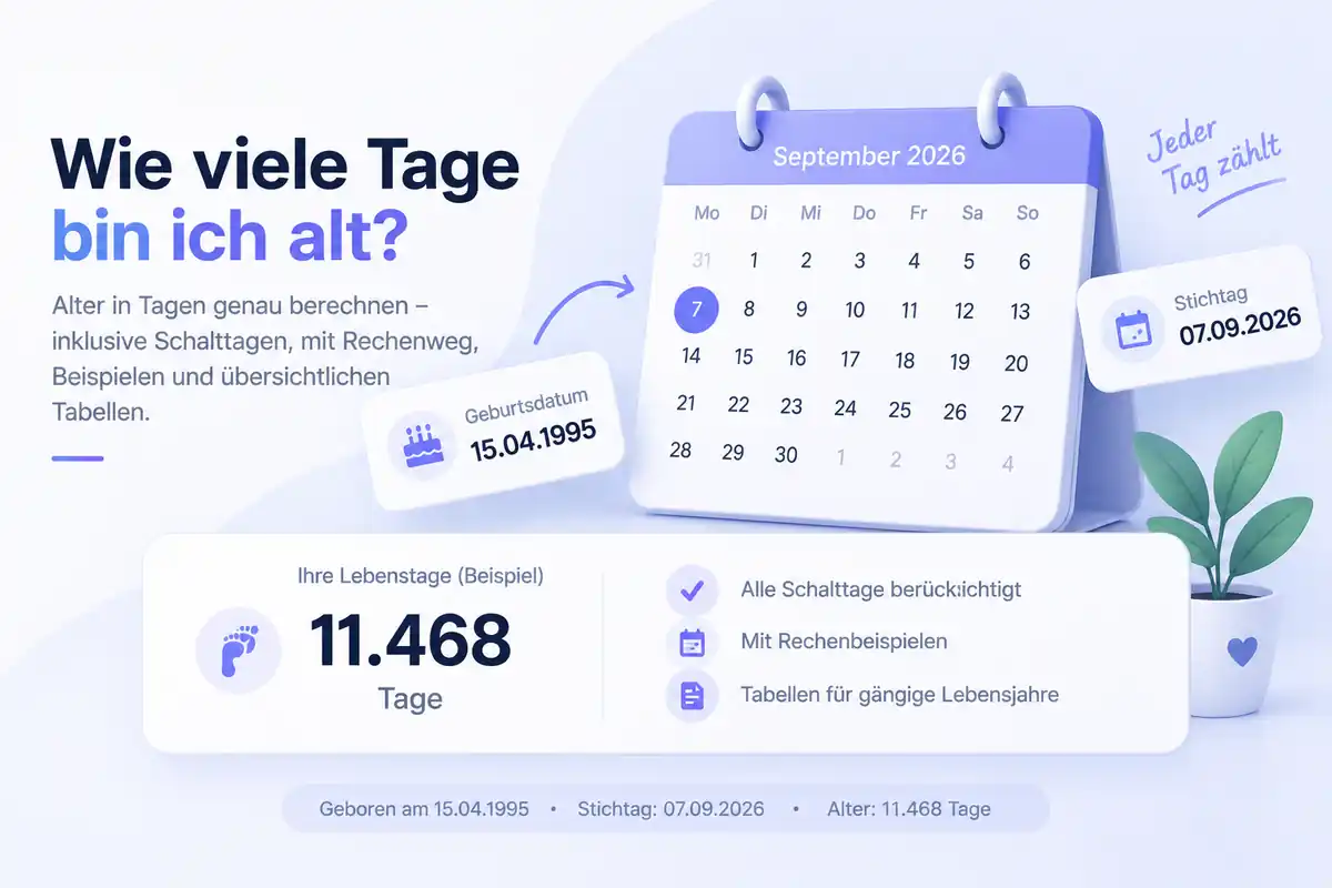 Kalenderblätter mit hervorgehobener Tageszählung